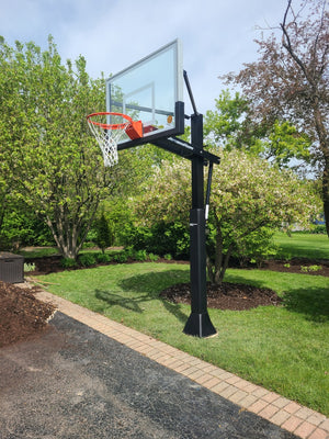 Recent basketball hoop installation