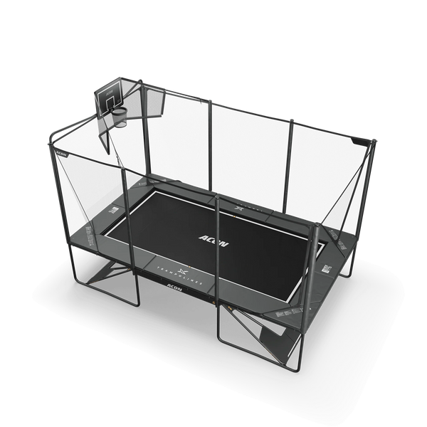 ACON X Basketball Hoop with Back Net for 17ft Rectangular Trampoline