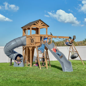 Dover Bay Swing Set with Tube Slide – Swing Set