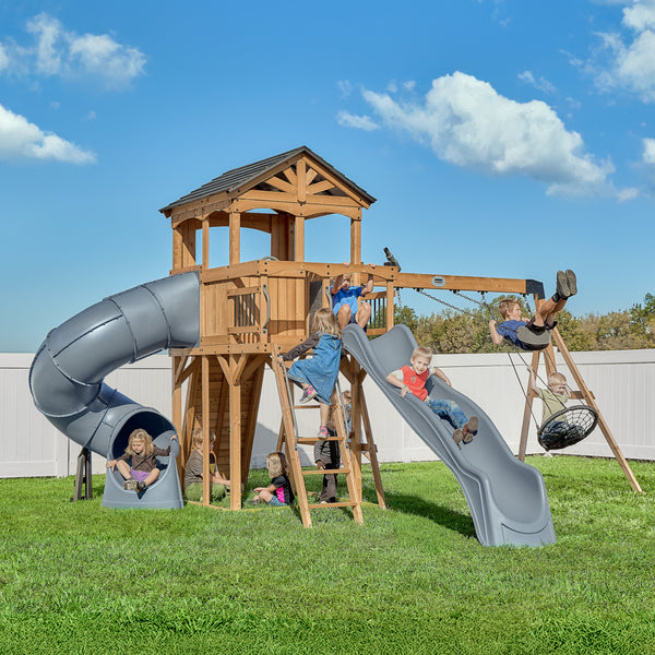 Dover Bay Swing Set with Tube Slide – Swing Set