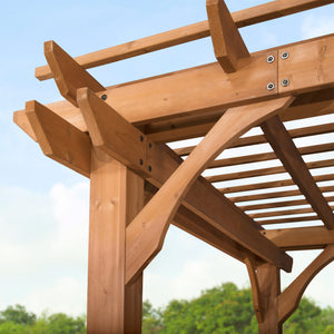 Beaumont Pergola-10x10-Light Brown – view 5