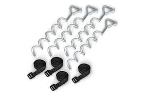 North Anchor Set for securing a trampoline to the ground