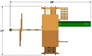 Extreme Playcenter Combo 2 Swingset Size