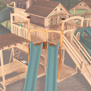 Corner Deck (connects to 45" balconies sides)