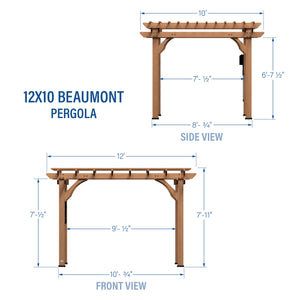 12x10 Beaumont Pergola – view 2