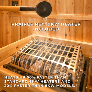 Paxton Outdoor Barrel Sauna with Porch – 4-6 Person – view 3
