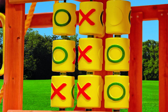 Tic-Tac-Toe Panel with Wood Frame