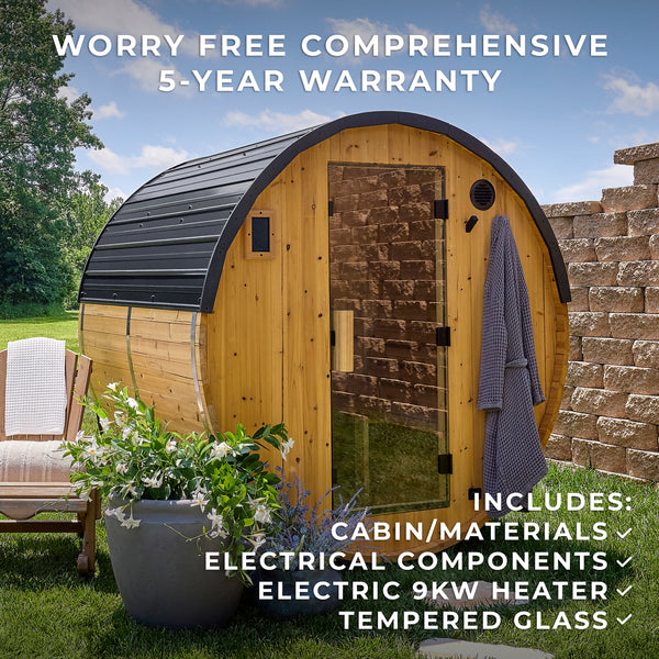 Paxton Outdoor Barrel Sauna – 2-4 Person – view 2