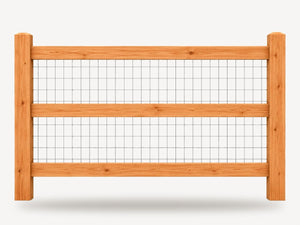 Post and Rail with Wire Mesh
