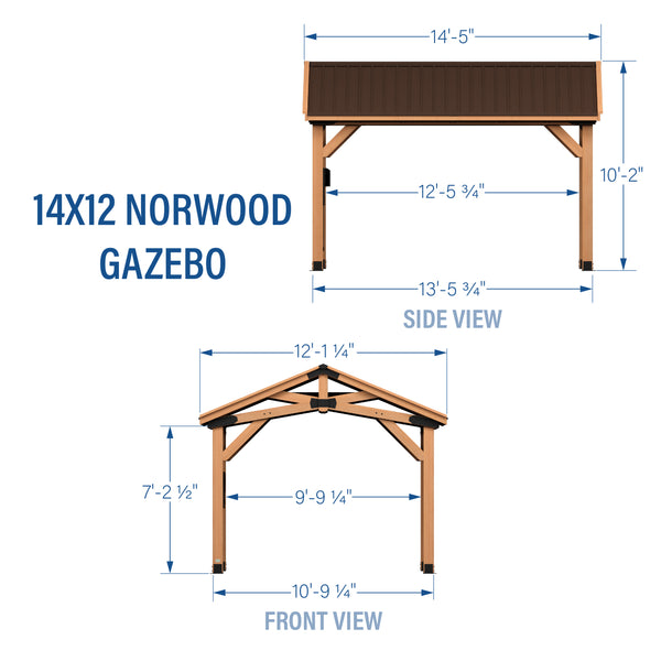 14x12 Norwood Gazebo – view 2