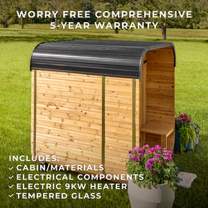 Lennon Outdoor Cube Sauna with Porch – 2-4 Person – view 2