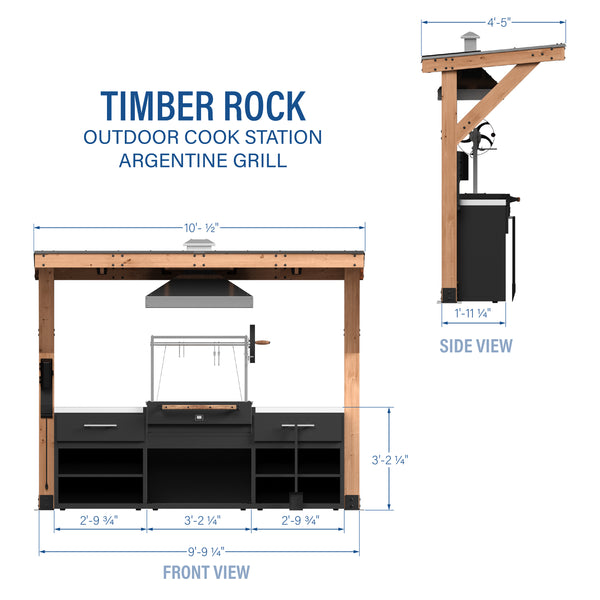 Timber Rock Outdoor Argentine Grill Cook Station – view 2